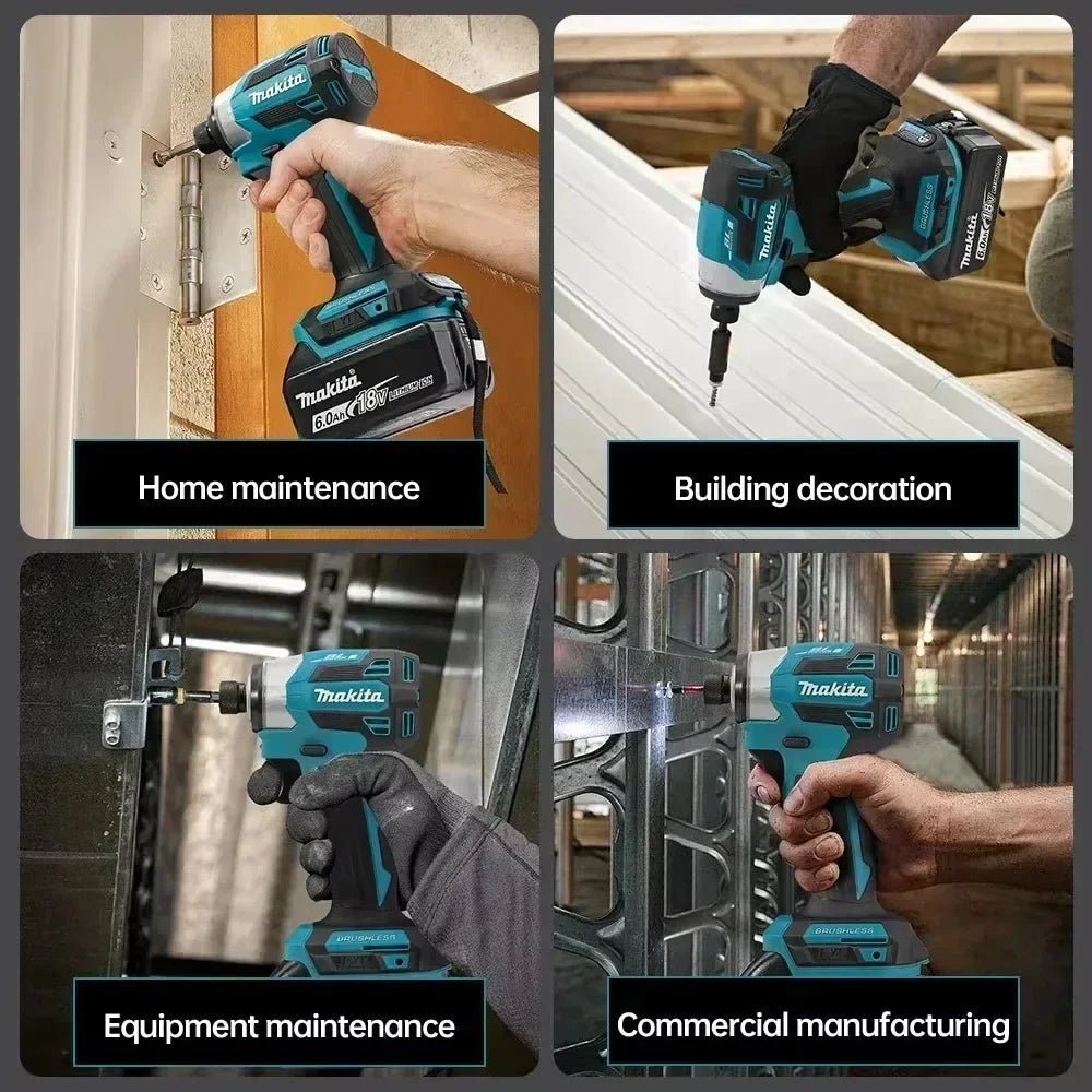 Makita DTD173 Avvitatore a impulsi senza fili 1800RPM 180N.m Motore brushless Trapano elettrico per legno/bulloni/modalità T per batteria Makita