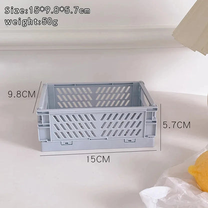 Cestini portaoggetti organizzativi a 6 colori Custodia pieghevole per studenti Cestino da tavolo Nastro per cancelleria Contenitore pieghevole in plastica