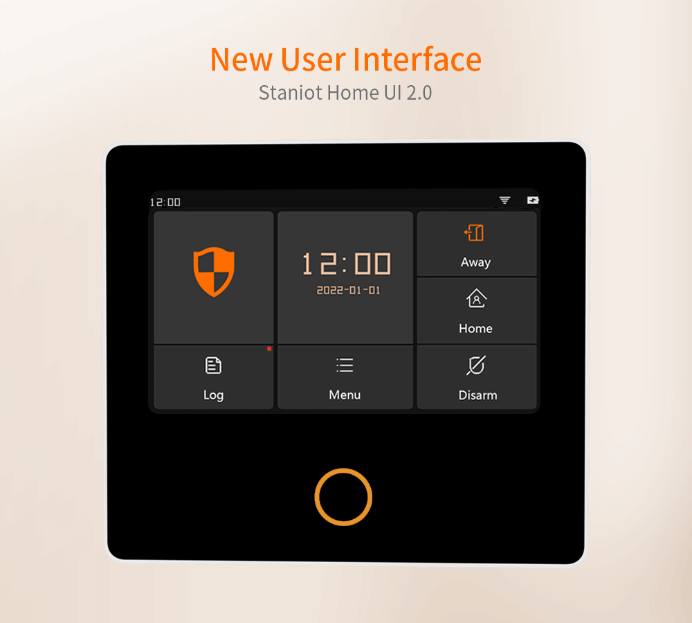 Staniot WiFi SecPanel 5 sistema di allarme domestico Wireless Tuya Smart 4.3 "Kit di sicurezza Touch Screen sirena integrata APP telecomando,Batteria integrata da 1500 mAh, supporto per Alexa