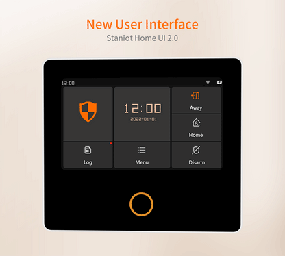 Staniot WiFi SecPanel 5 sistema di allarme domestico Wireless Tuya Smart 4.3 "Kit di sicurezza Touch Screen sirena integrata APP telecomando,Batteria integrata da 1500 mAh, supporto per Alexa
