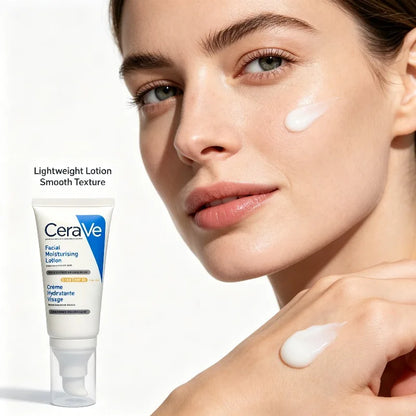 CeraVe Lozione AM SPF50 52ml, Cura Idratante a Lunga Durata per Pelle Normale e Secca