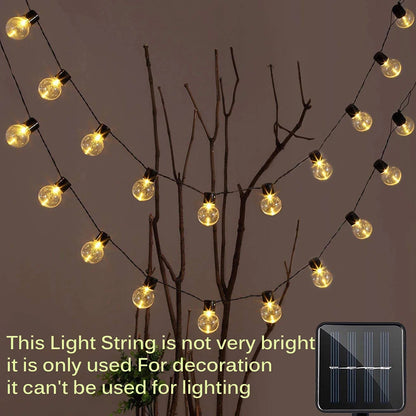 Stringa di luce esterna solare LED festone lucine ghirlanda stradale per Natale giardino campeggio terrazza lampada decorazione festa
