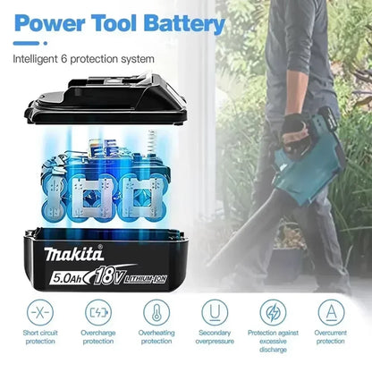 Batteria originale Makita 18V 5Ah, per batteria Makita 18V DHR183 BL1830B BL1850B BL1850 BL1840 BL1860 BL1815 Batteria al litio sostitutiva