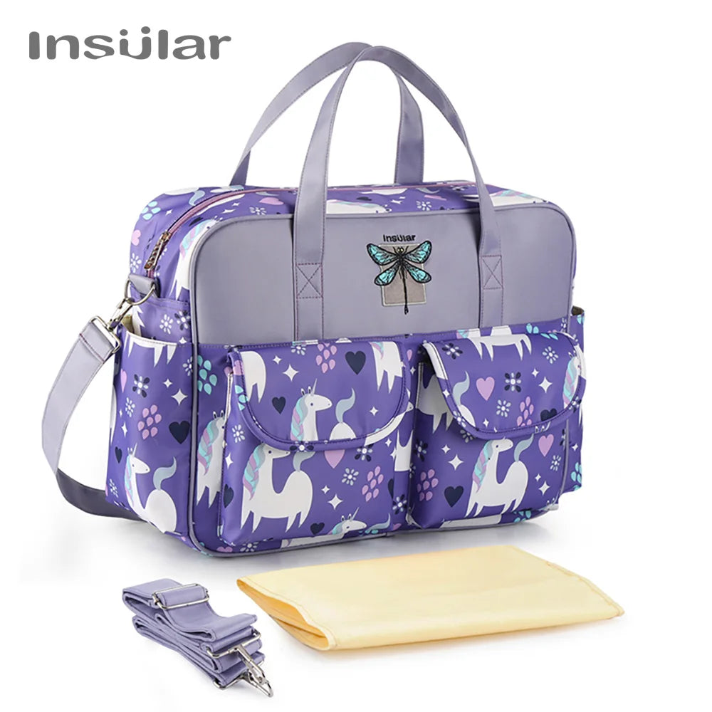 Borsa per pannolini impermeabile di nuovo stile borsa da viaggio Messenger di grande capacità borse multifunzionali per passeggino madre maternità
