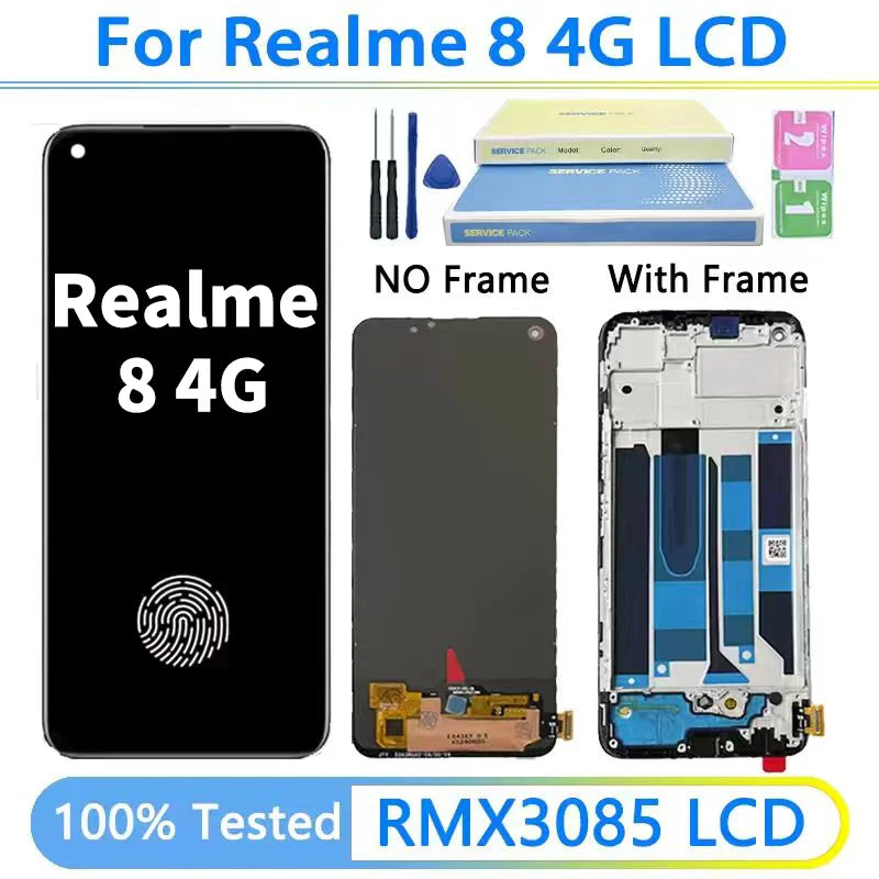 TFT/OLED Per OPPO Realme 8 4G RMX3085 LCD Per Realme 8 Pro RMX3081 Display Touch Screen Digitizer Assembly di Ricambio