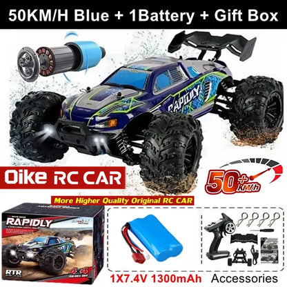 Auto radiocomandata Oike 4WD, fuoristrada 4x4, buggy ad alta velocità, camion super brushless, 50 o 80 km/h, auto da corsa con drift veloce, giocattolo, regalo