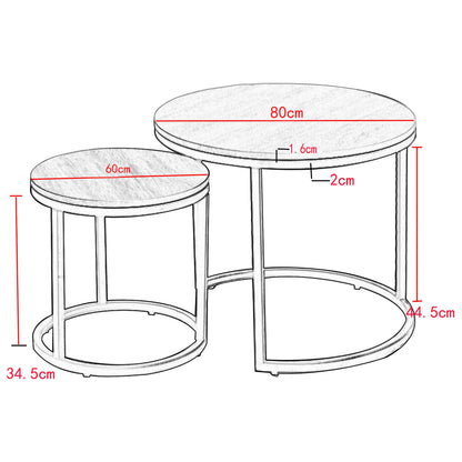 EGOONM Tavolino da caffè in ferro 2 in 1 Tavolino da salotto per piccolo appartamento alla moda Tavolino da caffè rotondo in vetro temperato