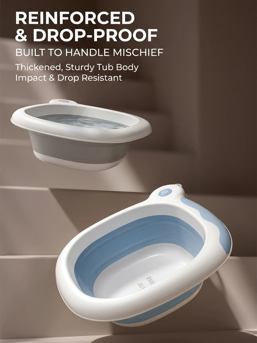Philips Avent Vaschetta Pieghevole Antibatterica per il Bagnetto del Bambino 4,5L Vaschetta Portatile Resistente alle Cadute per il Bagnetto dei Neonati