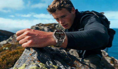 2026 NUOVO Smartwatch con Mappe Offline per Uomo, Display AMOLED HD da 1,43 Pollici, GPS Esterno Integrato, Bussola, Altimetro, Impermeabile 5ATM, Orologio Sportivo per Nuoto, Ciclismo e Corsa