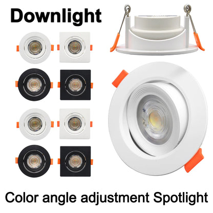 Faretto Orientabile 7W con Regolazione Colore 3000K 4000K 6000K, Illuminazione CCT 7W, Sostituzione Downlight per Illuminazione Direzionale Domestica (1-10 Pezzi)