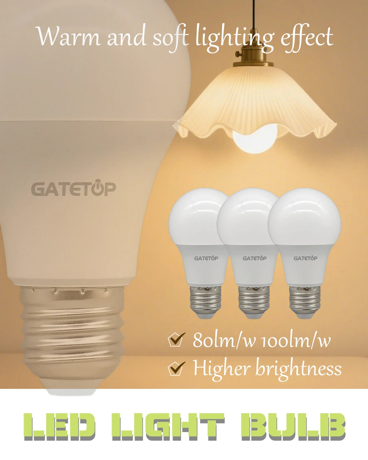 1-10 Pezzi Lampadine LED 8W AC 110V 220V E27, Illuminazione Calda e Diurna, RA80, per Casa, Lampade di Alta Qualità