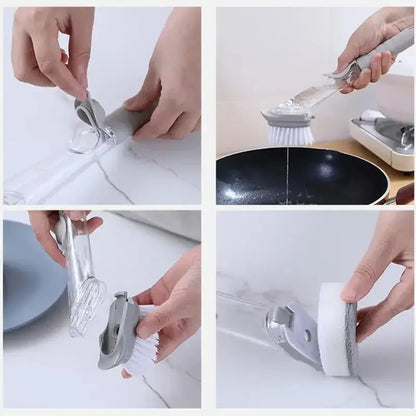 Nuovo set di bacchette per piatti Sapone antigraffio Spazzola per piatti Scrubber Spugna per pulizia cucina Spazzola per pulizia per pentole Piatti Lavello Viene