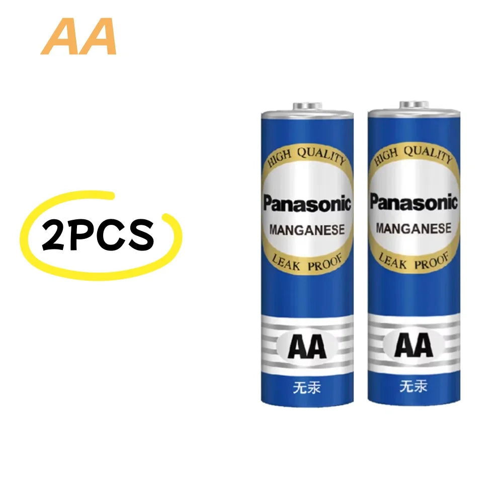 Batterie al carbonio usa e getta Panasonic 1.5V AAA AA ad alta capacità, adatte per giocattoli, telecomandi, mouse wireless, ecc.