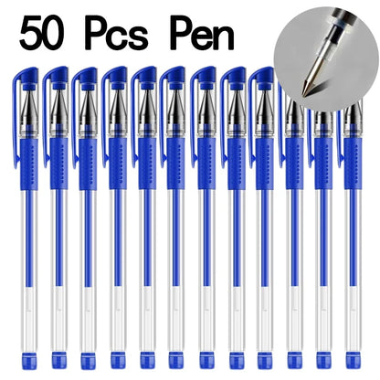 20/50 pezzi Penne gel Set Nero Blu Rosso Ricarica Gel Forniture scolastiche e per ufficio Cancelleria accessori kawaii cancelleria penne carine