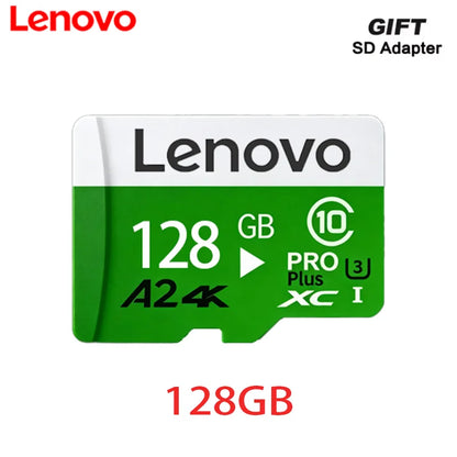 Scheda di memoria ad alta velocità Lenovo, 1 TB, 512 GB, 128 GB, scheda Micro SD TF, per archiviazione video 4K, ideale per action cam, droni e fotocamere digitali.