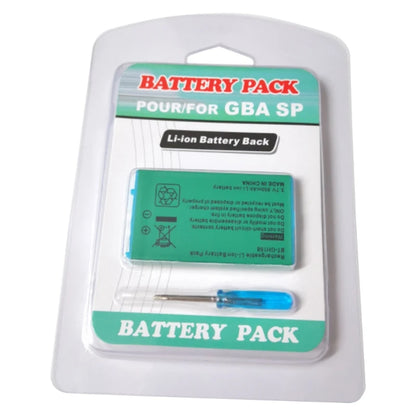 Nuova Batteria Ricaricabile agli Ioni di Litio da 850mAh per Game Boy Advance SP e Kit Cacciavite per Batteria di Ricambio GBA SP