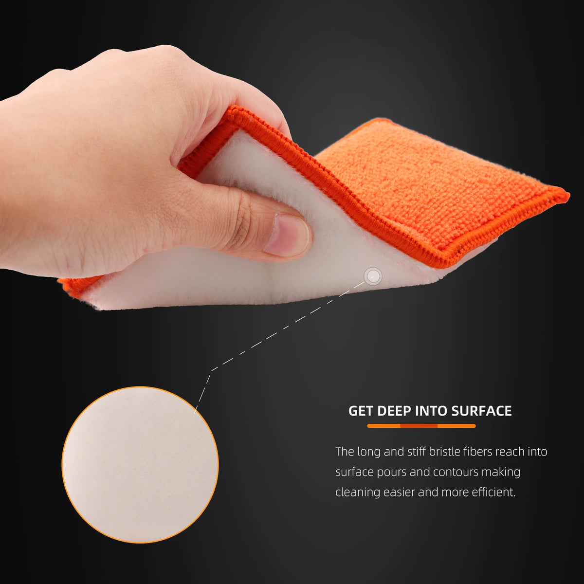 SPTA 1PC Tampone applicatore di cera per dettagli in spugna in microfibra per la ceretta in schiuma per la pulizia degli interni auto