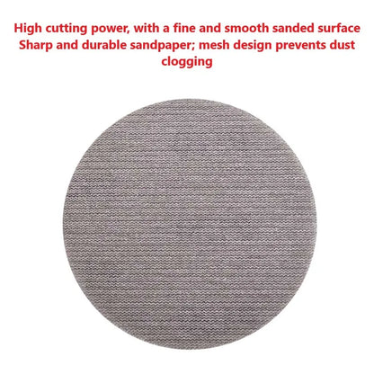 50 pezzi 5/6 pollici 125/150MM dischi abrasivi a rete gancio e anello abrasivo senza polvere anti-blocco carta vetrata affilata per legno auto S