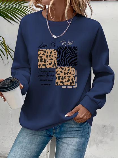 Maglione da donna, ideale per l’autunno e l’inverno, dal taglio ampio e confortevole, con stampa a motivi felini, scollo rotondo e maniche lunghe.