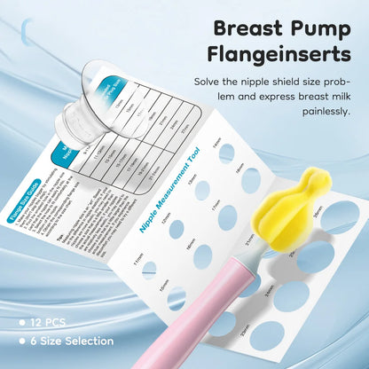 MAMIJOY Inserti flangiati in silicone per tiralatte Tiralatte elettrici Tettarelle da biberon Tunnel Connettore stretto Flangia 13/15/17/19/21/24mm