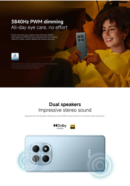 Xiaomi Redmi Note 15 Versione Globale Smartphone 4G 6.77'' AMOLED 120Hz Fotocamera 108MP Batteria 6000mAh NFC MTK Helio G100-Ultra Telefono Cellulare