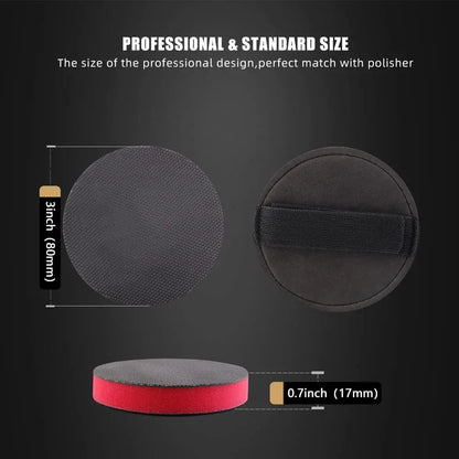 SPTA 1 Set di applicatori per clay bar di media durezza, 1 tampone impugnabile e 1 applicatore per clay bar, per lucidatrice rotativa DA per detailing auto