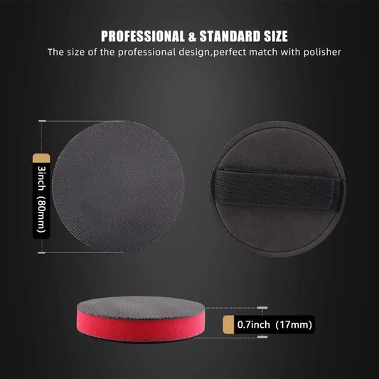 SPTA 1 Set di applicatori per clay bar di media durezza, 1 tampone impugnabile e 1 applicatore per clay bar, per lucidatrice rotativa DA per detailing auto