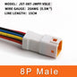 1 Set JST Automobile Auto Connettore Impermeabile 2/3/4/6/8Pin Maschio e Femmina Cablaggio Presa con 15 CM Filo 0.6 MM JST02T/02R-JWPF