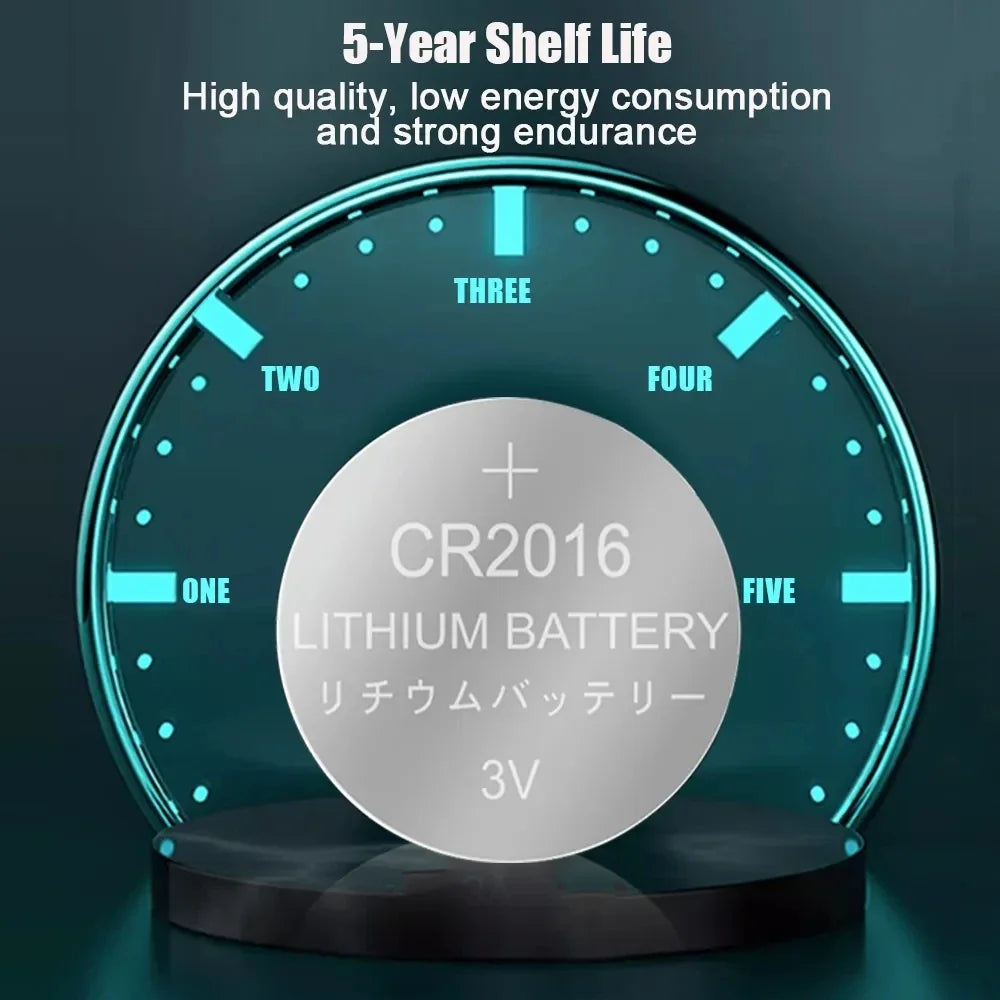 10-200 PZ LR2016 Batteria al litio ricaricabile 3 V sostituisce CR2016 LM2016 per orologio, calcolatrice, chiave dell'auto, pulsante a distanza, pila a bottone