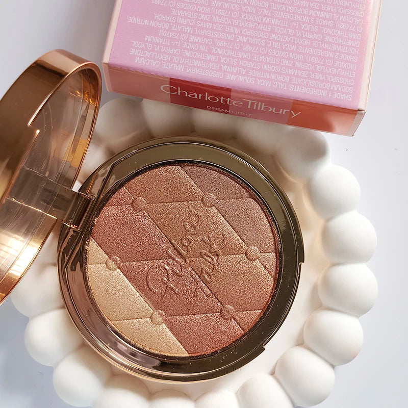 Nuovo disco riparatore lucidante per pelli della marca Charlotte 7g e ombretto in crema naturale facile da applicare, fondotinta Tilbury Cosmetics