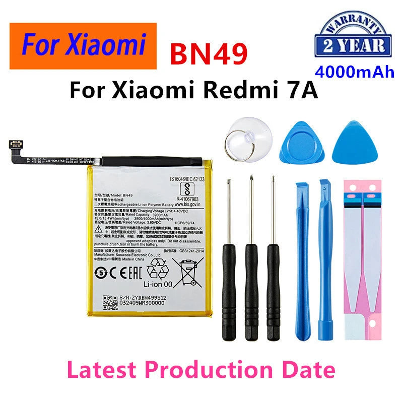 Batteria originale per telefono Xiaomi Mi Redmi Note Mix 2 3 3S 3X 4 4X 4A 4C 5 5A 5S 5X M5 6 6A 7 8 Pro Plus BN43 BN31