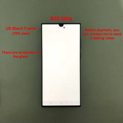 Display Super AMOLED per Samsung Galaxy S22 Ultra LCD SM-S908 S908U S908E, Schermo Touch Digitizer di Ricambio con Difetti
