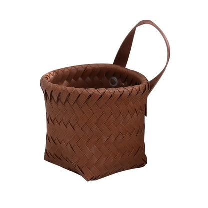 Cesto da parete in plastica, decorativo, intrecciato a mano, per conservare verdure e frutta, contenitore salvaspazio per uova e frutta.