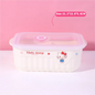 WUHE Set di Stoviglie per Bambini Hello Kitty, Ciotole e Piatti in Melamina, Design Cartoon per Ragazze, Senza BPA, Infrangibile, Lavabile in Lavastoviglie