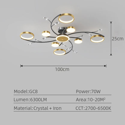 Plafoniera moderna e lussuosa per interni, lampadario a sospensione a LED, lampade da soffitto per soggiorno, camera da letto, cucina, apparecchi di illuminazione