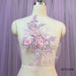 Tessuto per toppe ricamate con fiori eleganti viola per abiti, tende per la casa, accessori per abbigliamento da festa, riparazioni di applique per cucire