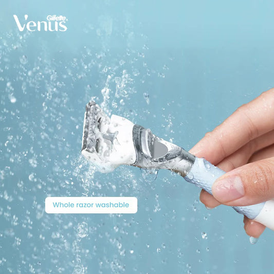 Gillette Venus Rasoio per toelettatura intima per donne Peli e pelle pubbliche con depilazione con barra di irritazione brevettata