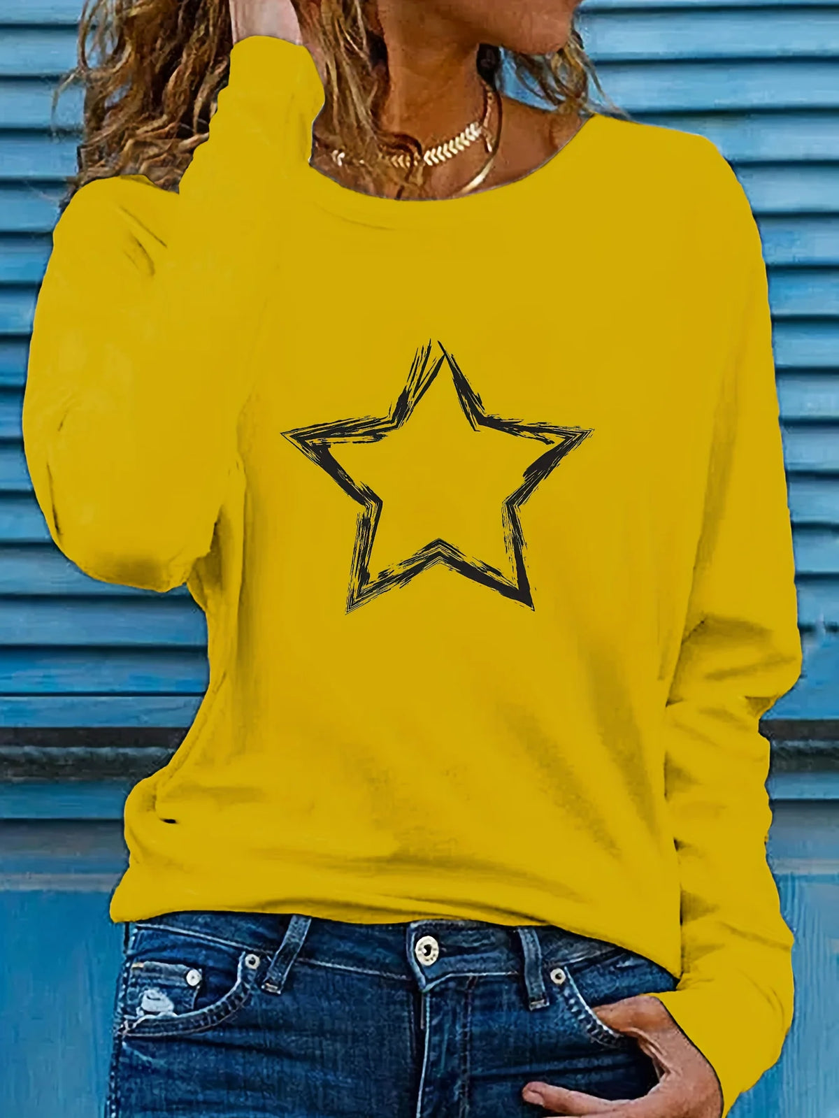 T-shirt da donna in 100% cotone, modello slim, a maniche lunghe, top bianco sottile, maglietta da donna