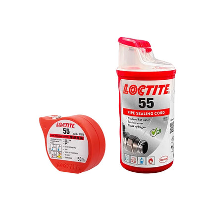 100% originale Loctite 55 Cavo sigillante per tubi Nastro multiuso Sigillante per filettatura per perdite d'acqua e di gas Dimensioni fisse 50 m/160 m
