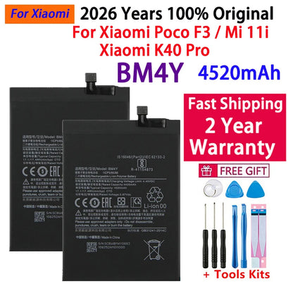 Batteria BM58 originale al 100% per Xiaomi Mi 8 9 10 11 11i 11T Ultra SE Lite Mi A3 CC9 CC9e Poco F3 Redmi K40 Pro Mix 4 batterie 5G