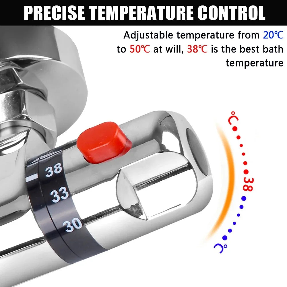 Valvola miscelatrice per bagno Miscelatore caldo e freddo Rubinetto termostatico Rubinetto per doccia termostatico Rubinetto per vasca Strumento per il bagno