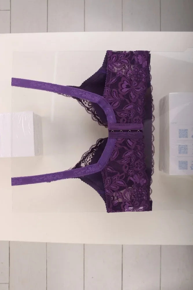 Reggiseno sottile a copertura totale, senza ferretto, regolabile, in pizzo, per taglie forti, copri seno, coppe B C D, reggiseno in pizzo taglie grandi 2028