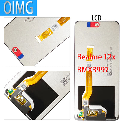 Display LCD Originale con Cornice per Realme 12 5G RMX3999 12x 5G RMX3997, Pannello Touch Screen Digitizer, Parti di Ricambio