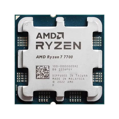 Processore Desktop AMD Ryzen 7 7700, 8 Core, 4.5 GHz, 5nm, Cache L3 da 32MB, Socket AM5 (Dissipatore Non Incluso)