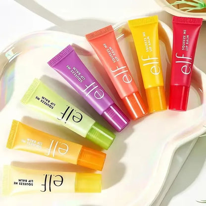 Nuovo set di balsami labbra idratanti E.l.f Squeeze Me More, con due tonalità di lucidalabbra e 3 combinazioni: mango, anguria, menta e cioccolato.