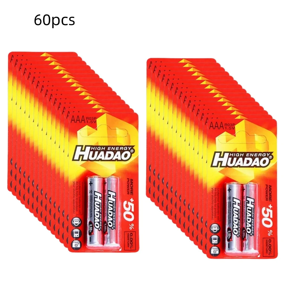 2-80 Batterie AAA 1.5V R03 Monouso al Zinco per Luci LED, Mouse, Calcolatrici, Giocattoli Elettrici, Telecomandi