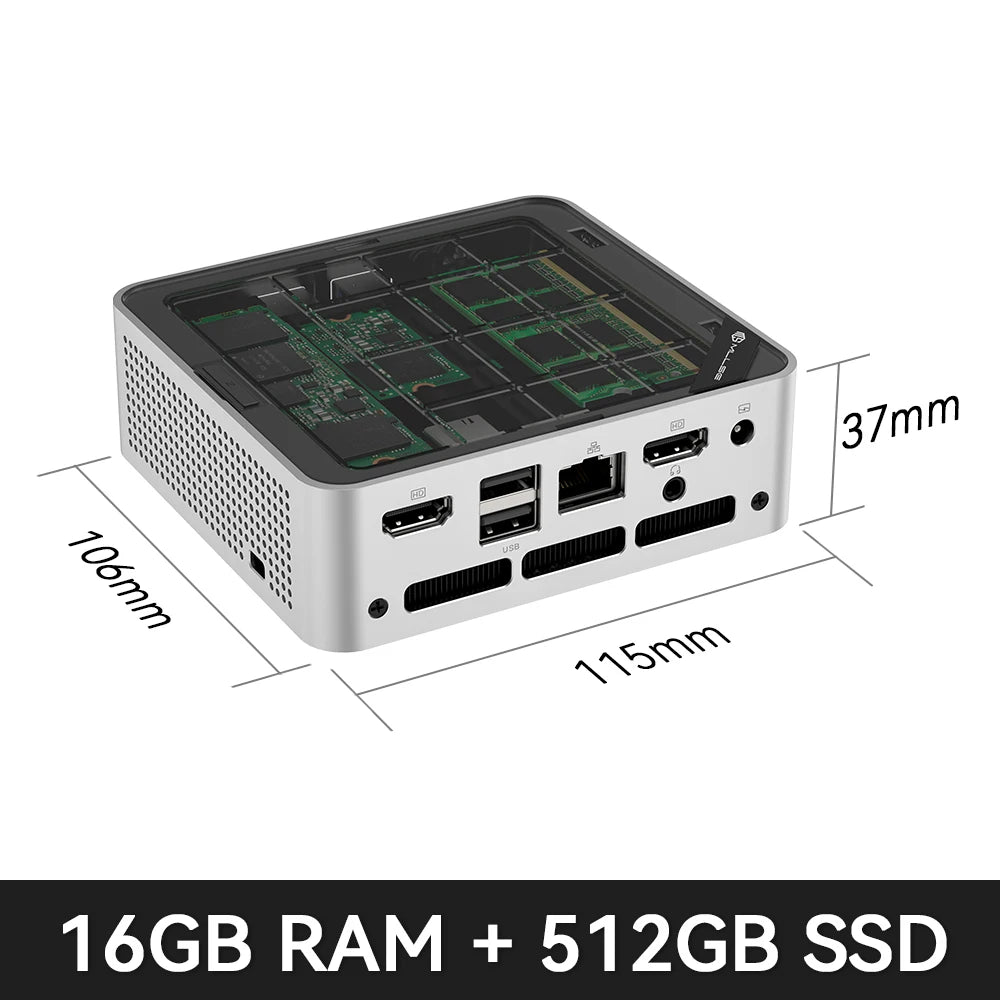 Mini PC Mllse M5 Processore Intel Core I5-8257U 16Gb Ram Ddr4 512Gb Ssd Wifi 6 Bluetooth 5.3 Win 11 Pro