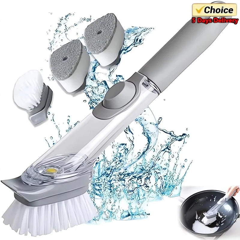 Nuovo set di bacchette per piatti Sapone antigraffio Spazzola per piatti Scrubber Spugna per pulizia cucina Spazzola per pulizia per pentole Piatti Lavello Viene