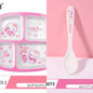 Set di stoviglie in melamina Hello Kitty per bambini - Ciotole, piatti, cucchiai e tazze anti-scottatura con simpatico design a cartoni animati