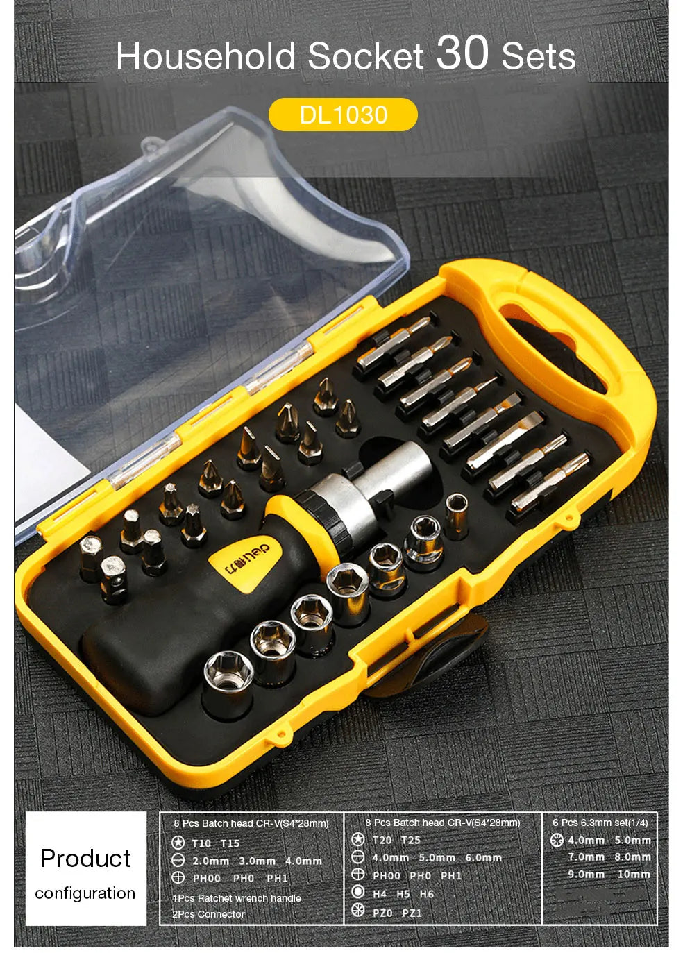 DELI Set di cacciaviti Kit di cacciaviti magnetici Punte di precisione elettriche Xiaomi Iphone Computer Cacciaviti Torx a tre ali Piccoli